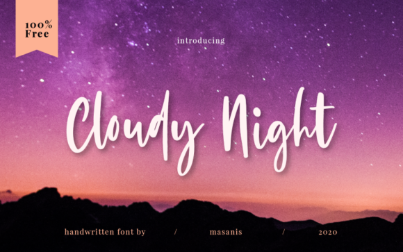 Cloudy Night: A Handwritten Font for Editorial Design
