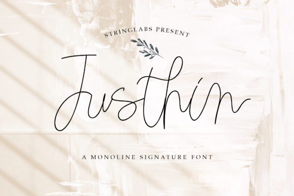 Justhin: A Script Font for Crafters and Product Creators