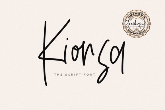 Kionsa: A Handwritten Font for Editorial Elegance
